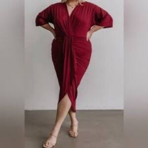 Baltic Born Burgundy Midi Dress